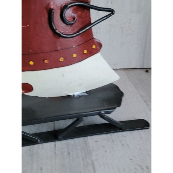 Toboggan foreside penguin rustic metal sledding home decor Xmas - Picture 8 of 10